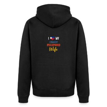 Philippines Filipina Flag Femme Mariage I Cadeau - Veste à capuche bio Premium Unisexe - noir - Dos - Nico (187cm)