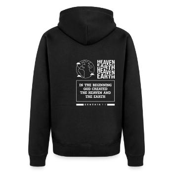Dieu a créé la Terre Étude biblique Foi chrétienne - Veste à capuche bio Premium Unisexe - noir - Dos - Nico (187cm)