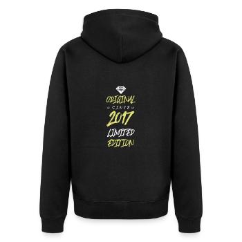 Édition limitée 2017 - Veste à capuche bio Premium Unisexe - noir - Dos - Nico (187cm)