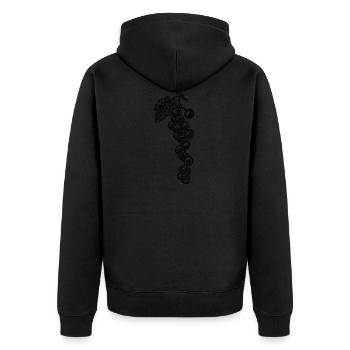 cranberry currants veggie vegetables fruits11 - Unisex Premium Organic Zip Hoodie - black - Back - Nico (187cm)