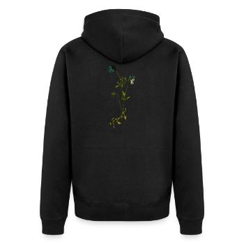 herbes thym romarin persil origan aneth - Veste à capuche bio Premium Unisexe - noir - Dos - Nico (187cm)