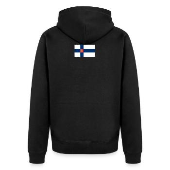 Drapeau de l'État de Finlande (petit) - Veste à capuche bio Premium Unisexe - noir - Dos - Nico (187cm)
