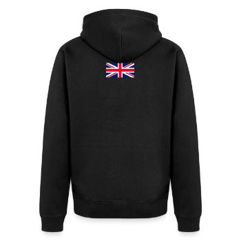 Drapeau du Royaume-Uni (petit) - Veste à capuche bio Premium Unisexe - noir - Dos - Nico (187cm)
