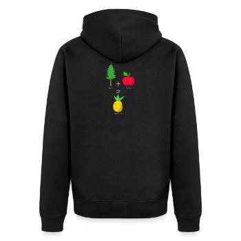 PIN+POMME=ANANAS - Veste à capuche bio Premium Unisexe - noir - Dos - Nico (187cm)