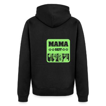 Mother's Day 1982 - Unisex Premium Organic Zip Hoodie - black - Back - Nico (187cm)