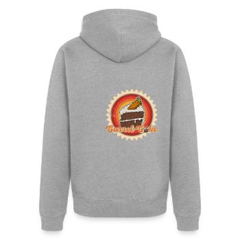 Cake Dessert Carrot Cake Baking Baker - Unisex Premium Organic Zip Hoodie - heather grey - Back - Nico (187cm)