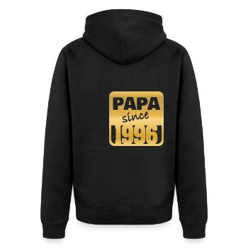 Année : 1996 - Veste à capuche bio Premium Unisexe - noir - Dos - Nico (187cm)