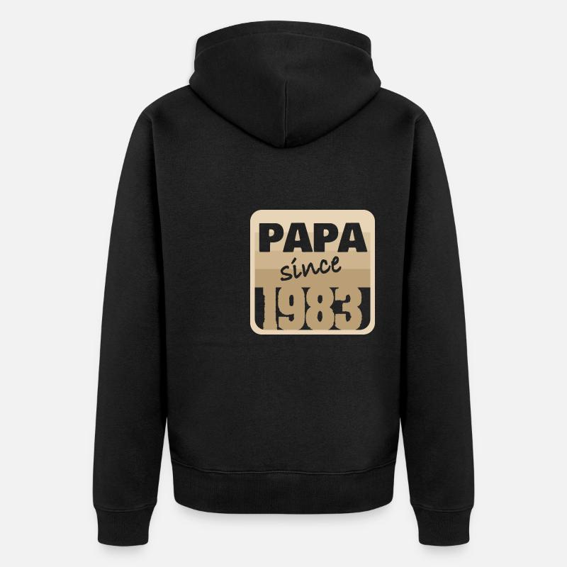 1983 - Unisex Premium Bio Zip Hoodie - Schwarz