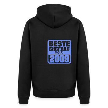 Amoureux 2009 - Veste à capuche bio Premium Unisexe - noir - Dos - Nico (187cm)