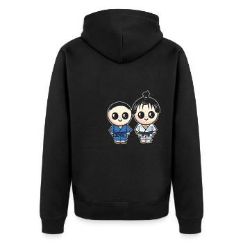 Judo Couple Athletes Poison - Unisex Premium Organic Zip Hoodie - black - Back - Nico (187cm)