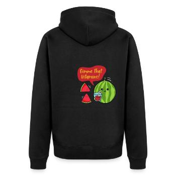 Gimme Vitamins Melon d'eau d'été - Veste à capuche bio Premium Unisexe - noir - Dos - Nico (187cm)