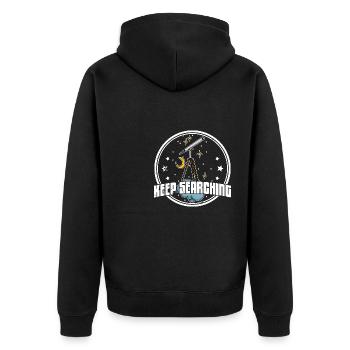 Telescope Telescope Stargazing Hobby - Unisex Premium Organic Zip Hoodie - black - Back - Nico (187cm)