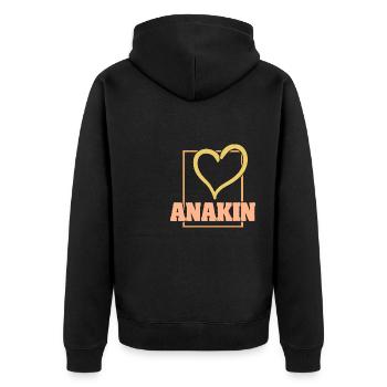 Cœur Anakin - Veste à capuche bio Premium Unisexe - noir - Dos - Nico (187cm)