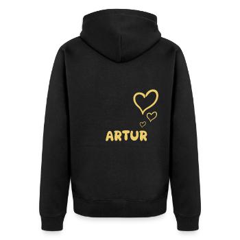 Cadeau pour Artur - Veste à capuche bio Premium Unisexe - noir - Dos - Nico (187cm)