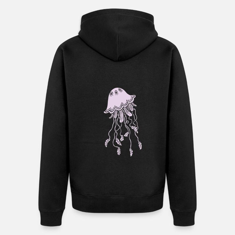 Méduse - Veste à capuche bio Premium Unisexe - noir