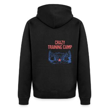 Crazy Training Camp Drôle Camping Humour Camper - Veste à capuche bio Premium Unisexe - noir - Dos - Nico (187cm)