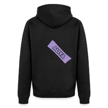 Birth Aliya - Unisex Premium Organic Zip Hoodie - black - Back - Nico (187cm)