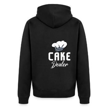Marchand de gâteaux Détaillant de biscuits Boulanger Amateur de pâtisserie - Veste à capuche bio Premium Unisexe - noir - Dos - Nico (187cm)
