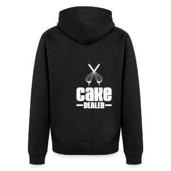 Marchand de gâteaux Détaillant de biscuits Boulanger Amateur de pâtisserie - Veste à capuche bio Premium Unisexe - noir - Dos - Nico (187cm)
