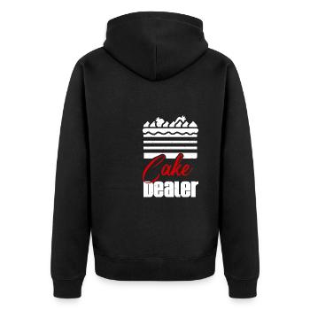 Marchand de gâteaux Détaillant de biscuits Boulanger Amateur de pâtisserie - Veste à capuche bio Premium Unisexe - noir - Dos - Nico (187cm)