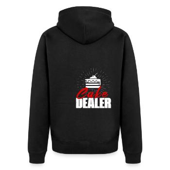 Marchand de gâteaux Détaillant de biscuits Boulanger Amateur de pâtisserie - Veste à capuche bio Premium Unisexe - noir - Dos - Nico (187cm)