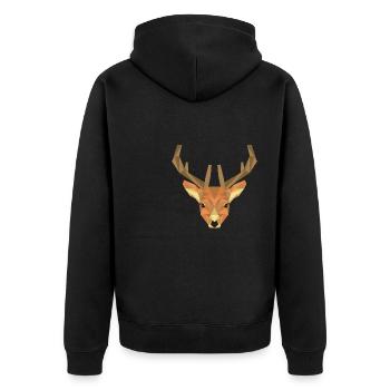 Jeu animalier Deer Artsy Hunting Nature - Veste à capuche bio Premium Unisexe - noir - Dos - Nico (187cm)