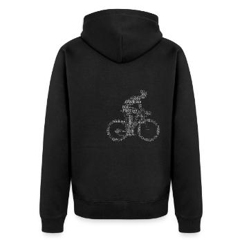 Vélo de route pour hommes Vélo de route Vélo de route Vélo de route - Veste à capuche bio Premium Unisexe - noir - Dos - Nico (187cm)