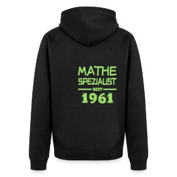Mathologue 1961 - Veste à capuche bio Premium Unisexe - noir - Dos - Nico (187cm)