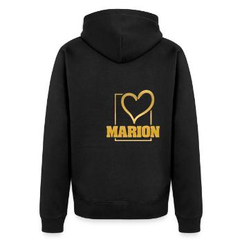 Cœur Marion - Veste à capuche bio Premium Unisexe - noir - Dos - Nico (187cm)