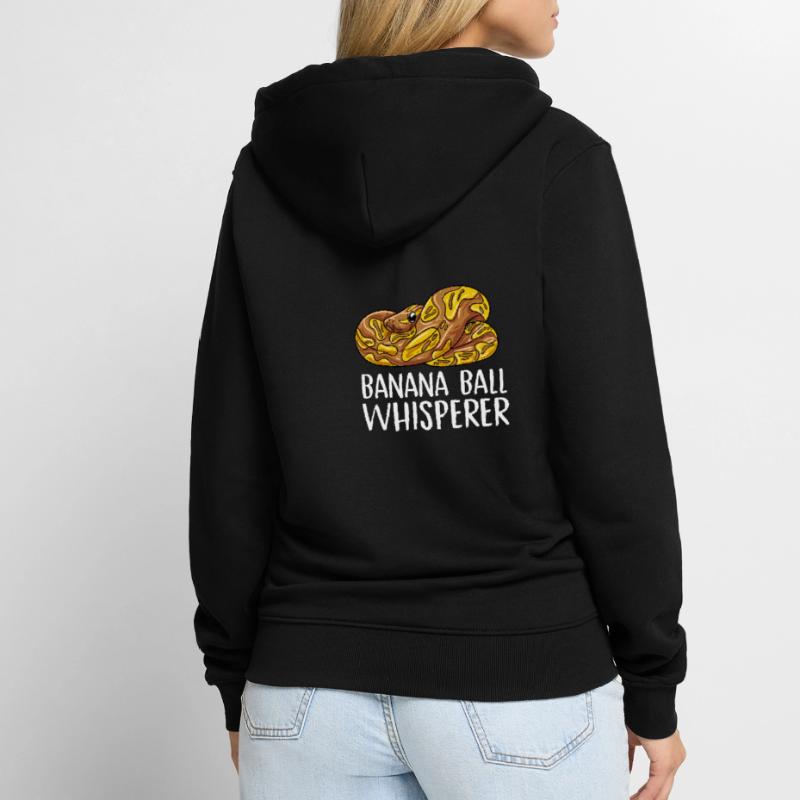 banana ball whisperer Design for a python Unisex Premium Bio Zip Hoodie
