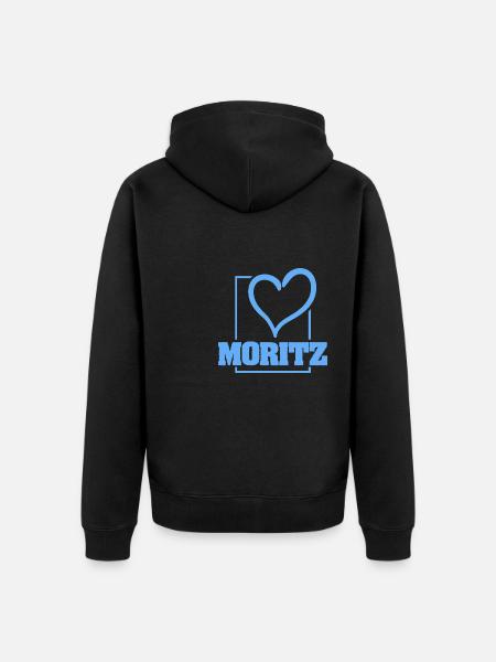 Gift for Moritz - Unisex Premium Organic Zip Hoodie - black
