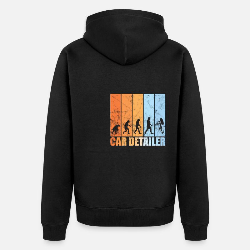 Autoaufbereiter evolution auto säubern - Unisex Premium Bio Zip Hoodie - Schwarz