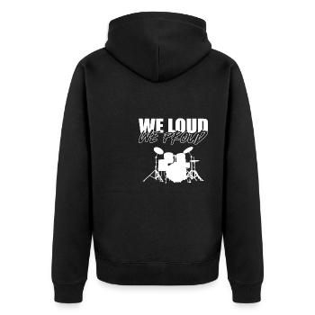 Nous selon le don des musiciens - Veste à capuche bio Premium Unisexe - noir - Dos - Nico (187cm)