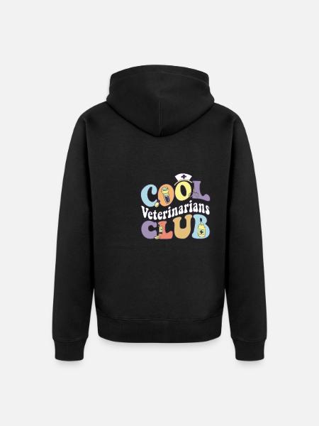 Cool Veterinarians Club Veterinary Practitioner - Unisex Premium Organic Zip Hoodie - black