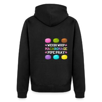 weigh whip macaronage pipe pray Design for a - Unisex Premium Organic Zip Hoodie - black - Back - Nico (187cm)