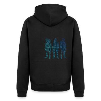 Climbing Men's Bouldering Women's Bouldering Climber - Unisex Premium Organic Zip Hoodie - black - Back - Nico (187cm)