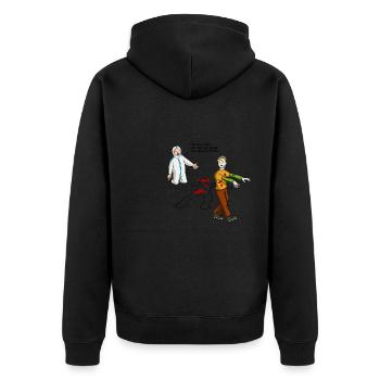Spurensicherung - Kripo Polizei Kriminaltechnik - Unisex Premium Bio Zip Hoodie - Schwarz - Hinten - Nico (187cm)
