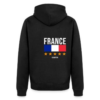 France champion - Veste à capuche bio Premium Unisexe - noir - Dos - Nico (187cm)