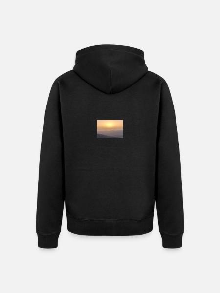 Sonnenaufgang - Unisex Premium Bio Zip Hoodie - Schwarz