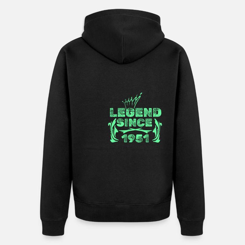 Geschenkidee 1951 - Unisex Premium Bio Zip Hoodie - Schwarz