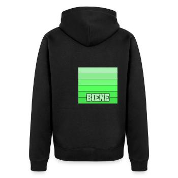 Biene als Tochter - Unisex Premium Bio Zip Hoodie - Schwarz - Hinten - Nico (187cm)