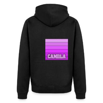 Nom de la fille Camilla - Veste à capuche bio Premium Unisexe - noir - Dos - Nico (187cm)