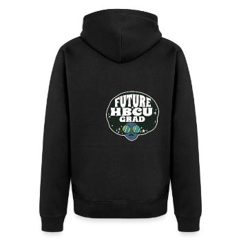 Le futur étudiant diplômé de HBCU est historiquement noir - Veste à capuche bio Premium Unisexe - noir - Dos - Nico (187cm)