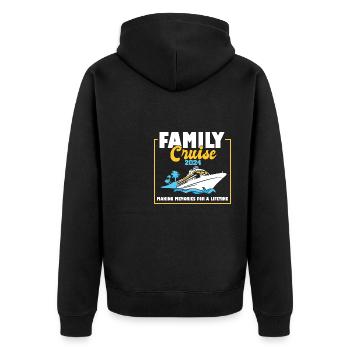 Family Cruise 2024 Voyage Cruising Tour Matching - Unisex Premium Organic Zip Hoodie - black - Back - Nico (187cm)