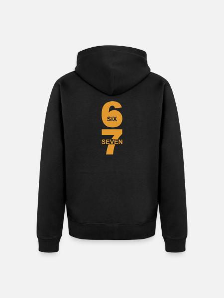 Six Seven - 67 - Meme - Basketball - 6-7 - Unisex Premium Bio Zip Hoodie - Schwarz