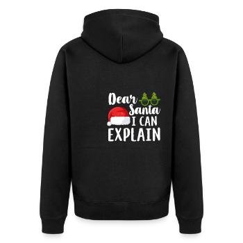 Joyeux Noël Noël Noël - Veste à capuche bio Premium Unisexe - noir - Dos - Nico (187cm)