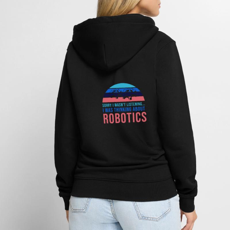 Thinking About Robots Engineer Student Robotics Unisex Premium Organic Zip Hoodie