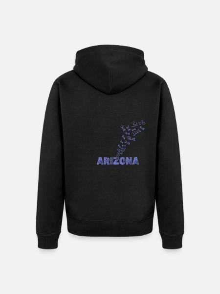 Bubbling Arizona - Unisex Premium Organic Zip Hoodie - black