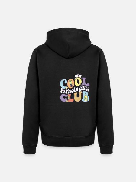 Cool Pathologists Club Pathology Practitioner - Unisex Premium Organic Zip Hoodie - black