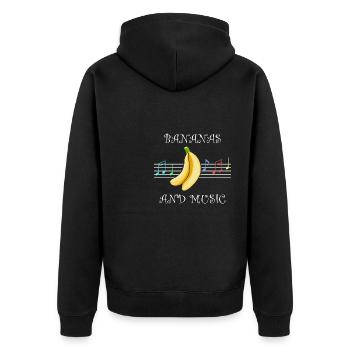 Lustiger Spruch mit exotischen Früchten - Unisex Premium Bio Zip Hoodie - Schwarz - Hinten - Nico (187cm)